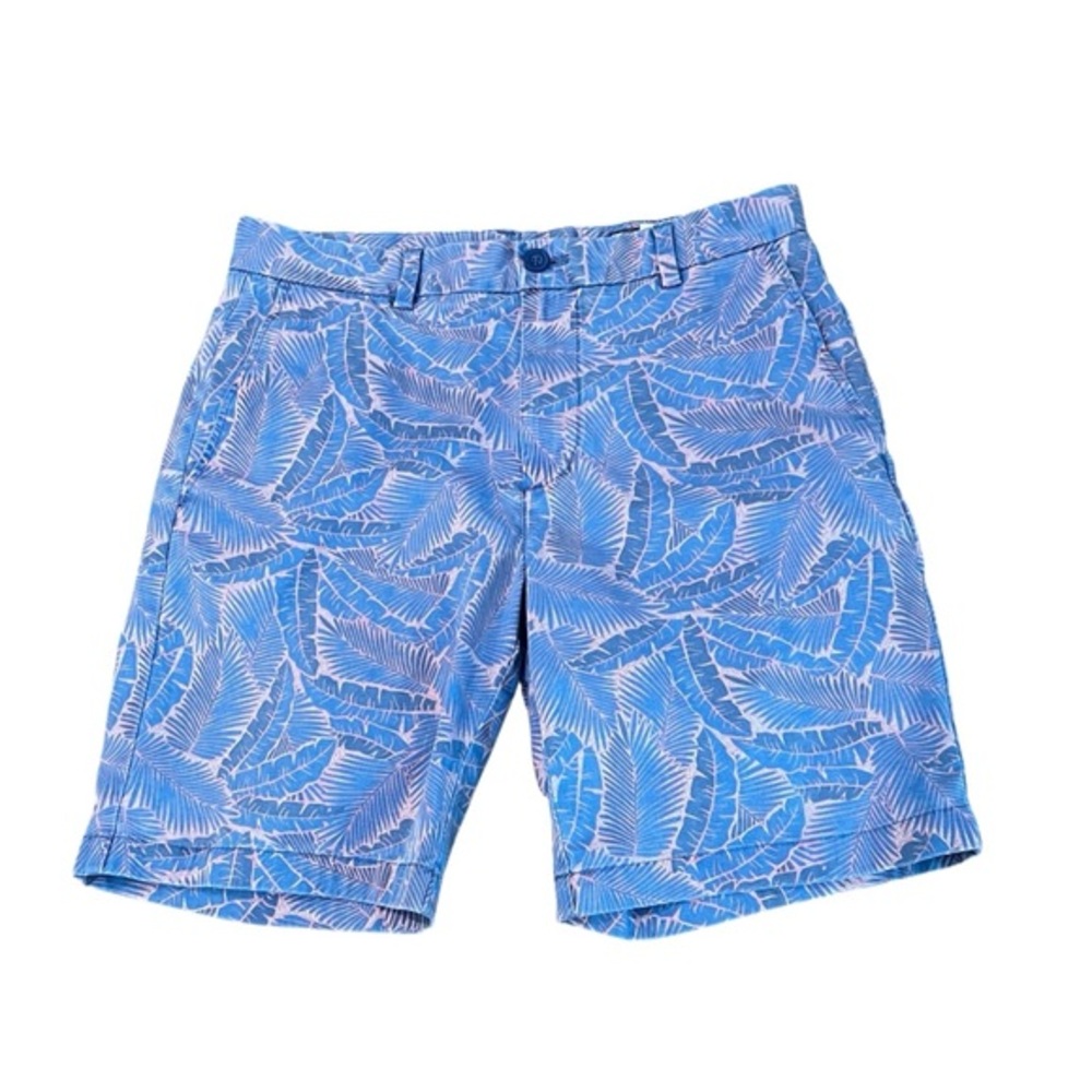 Vineyard Vines Breaker Short Men’s 32 Blue/white/pink Palm Print Stretch Shorts.